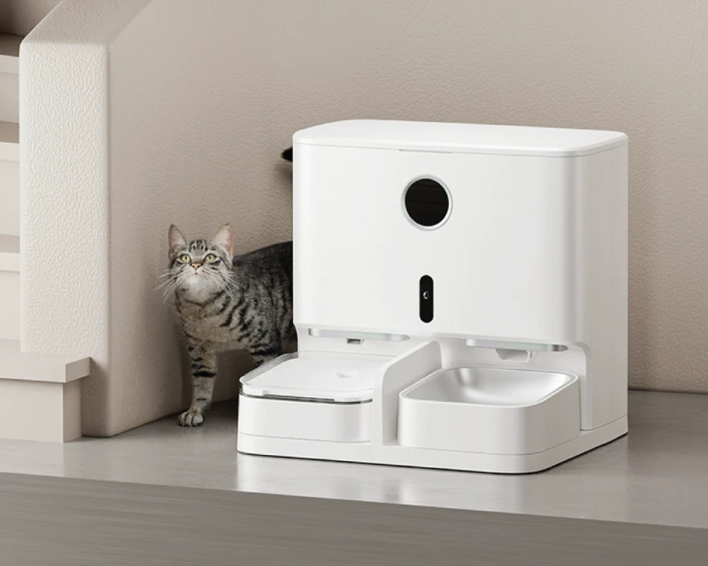 automatic pet feeder and waterer